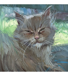 КОТЯРА, картина художника Івана Драгана, купити замовити в Україні, олія на полотні, 2018 р